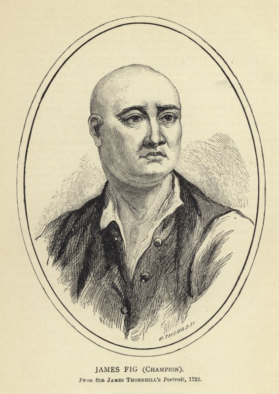 James Fig, Champion, Fra Sir James Thornhills Portrait, 1732 av English School