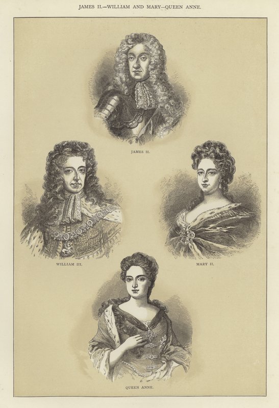 James II, William og Mary, Queen Anne av English School