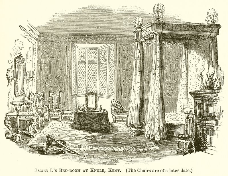 James er soverom i Knole, Kent av English School