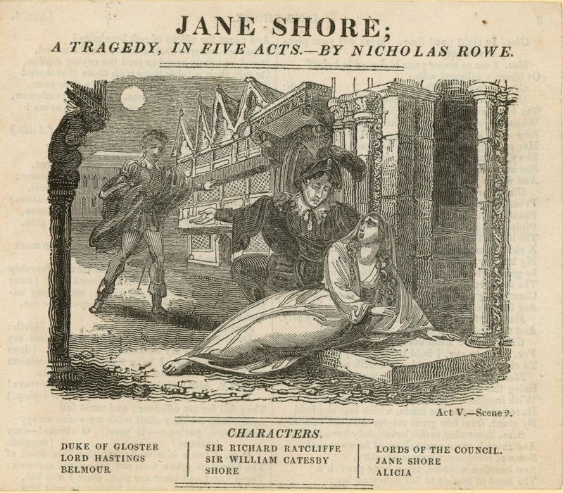 Jane Shore, en tragedie i fem akter. av English School