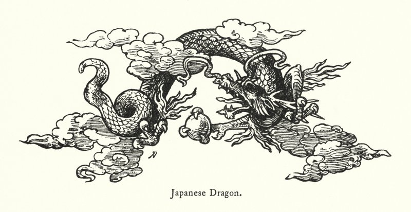 Japansk drage (gravering) av English School