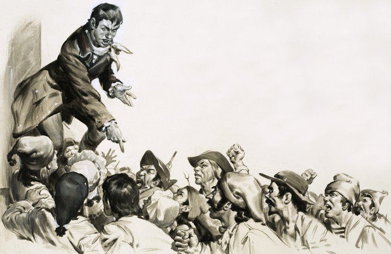Jean Paul Marat vakte hat i hjertene til de parisiske pøblene av English School