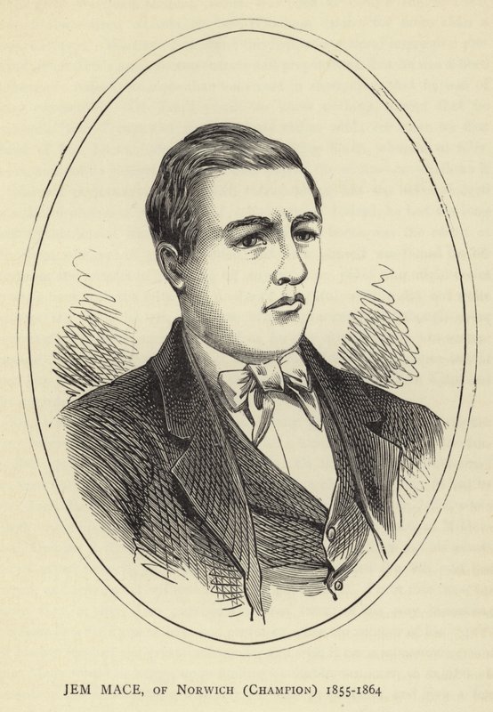 Jem Mace, fra Norwich, mester, 1855-1864 av English School