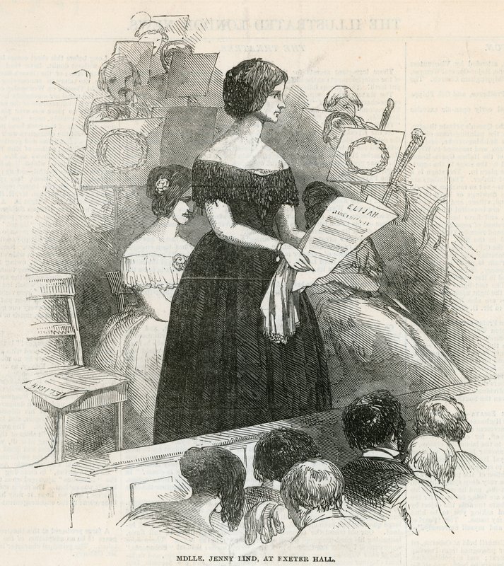 Jenny Lind i Exeter Hall av English School