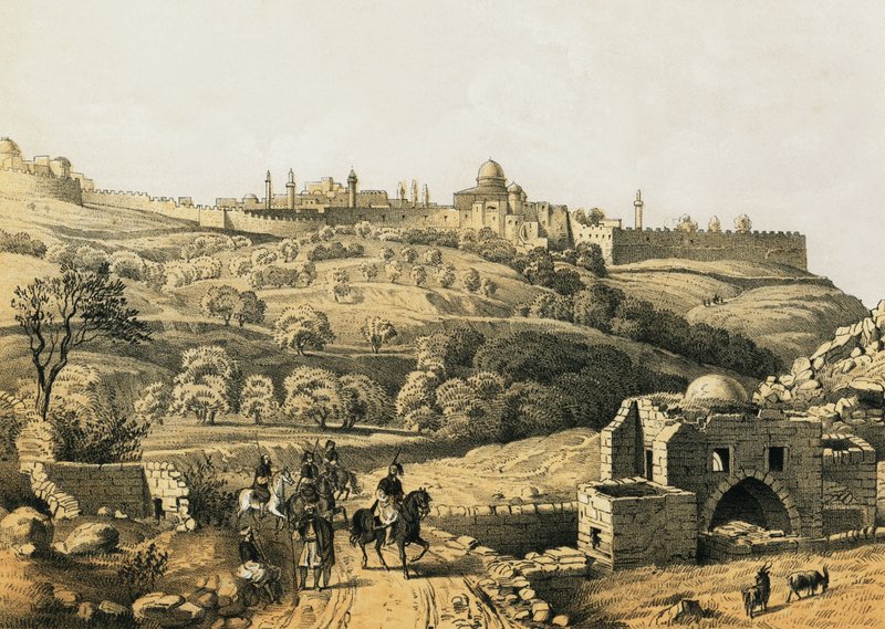 Jerusalem fra Jobs brønn av English School