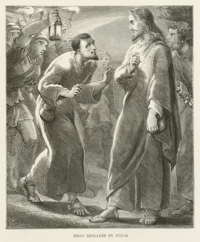 Jesus forrådt av Judas av English School