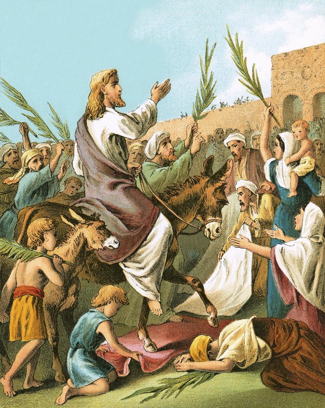 Jesus går inn i Jerusalem av English School