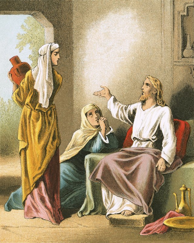 Jesus i huset til Marta og Maria av English School