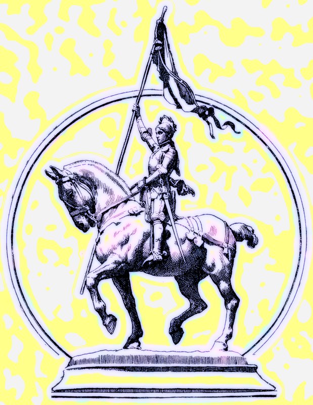 Joan of Arc, illustrasjon for History of England av H. O. Arnold-Forster, utgitt 1897 (digitalt forbedret bilde) av English School