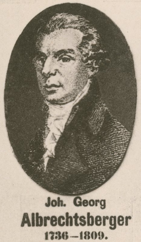 Johann Georg Albrechtsberger (gravering) av English School