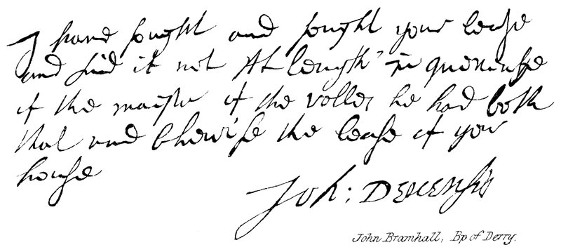 John Bramhall, Bp of Derry av English School