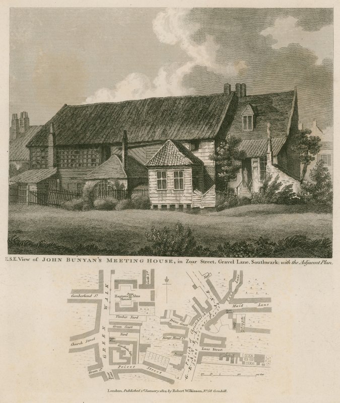 John Bunyans møtehus, Zoar Street, Gravel Lane, Southwark av English School