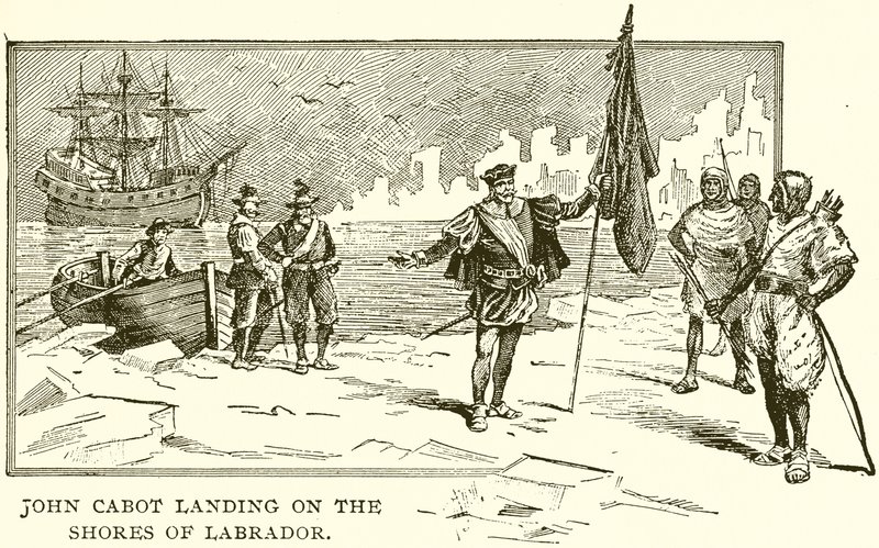 John Cabot lander på bredden av Labrador av English School