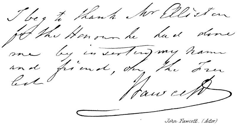 John Fawcett, (skuespiller) av English School