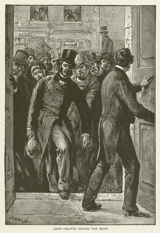 John Halifax redder banken (gravering) av English School