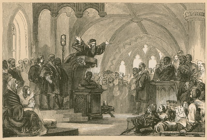 John Knox forkynner på St. Andrews av English School