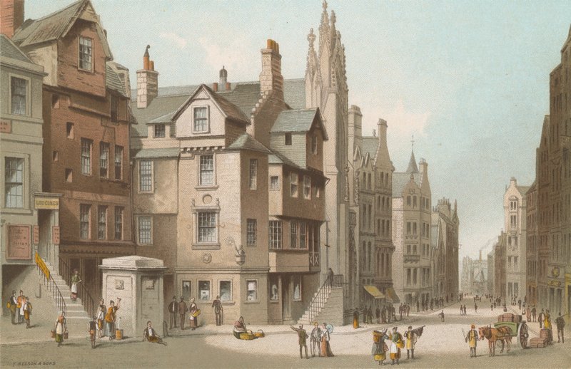 John Knox's House og Canongate - Edinburgh av English School