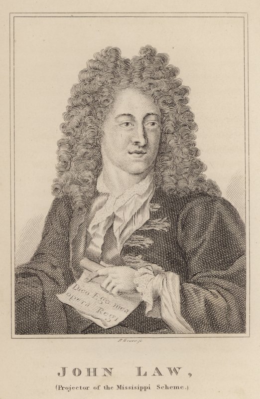 John Law, Projector of the Mississippi Scheme av English School