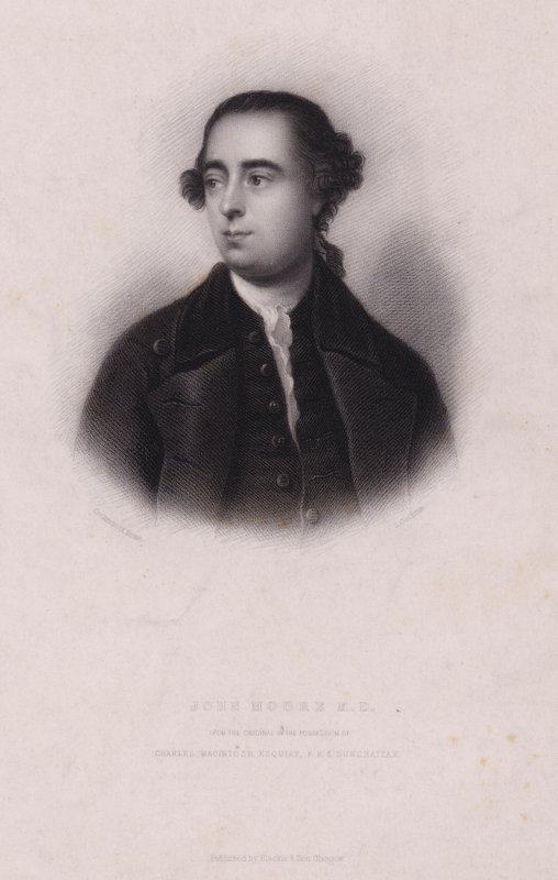 John Moore , skotsk lege (gravering) av English School