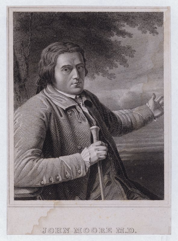 John Moore , skotsk lege (gravering) av English School