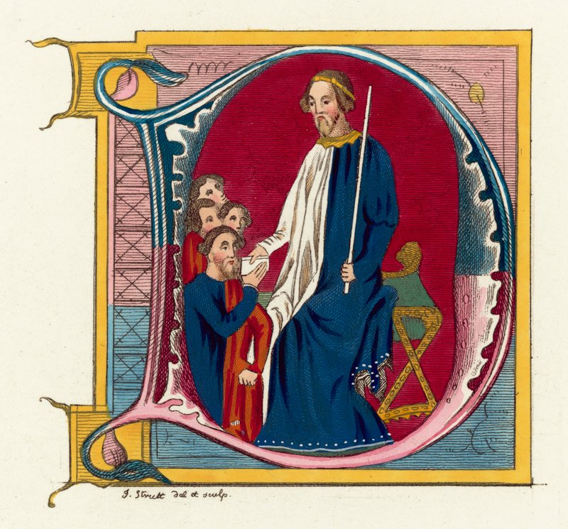 John Of Gaunt, Duke of Lancaster (farget gravering) av English School