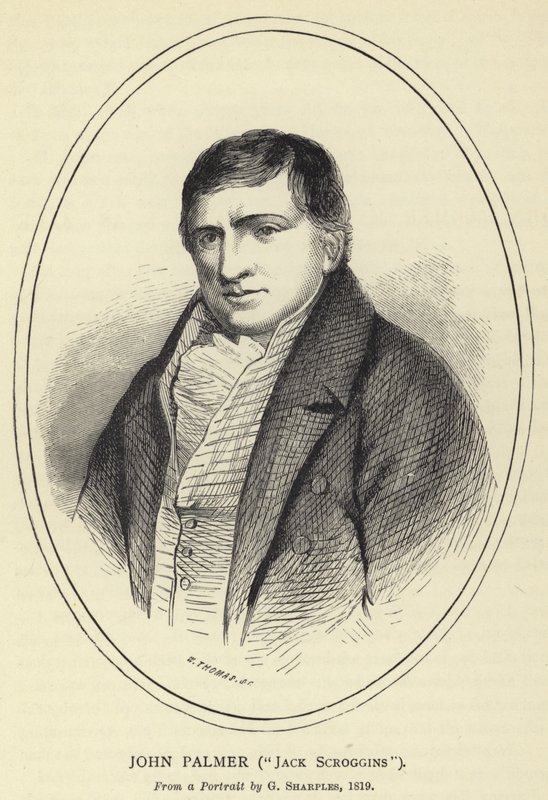 John Palmer, Jack Scroggins, Fra et portrett av G Sharples, 1819 av English School