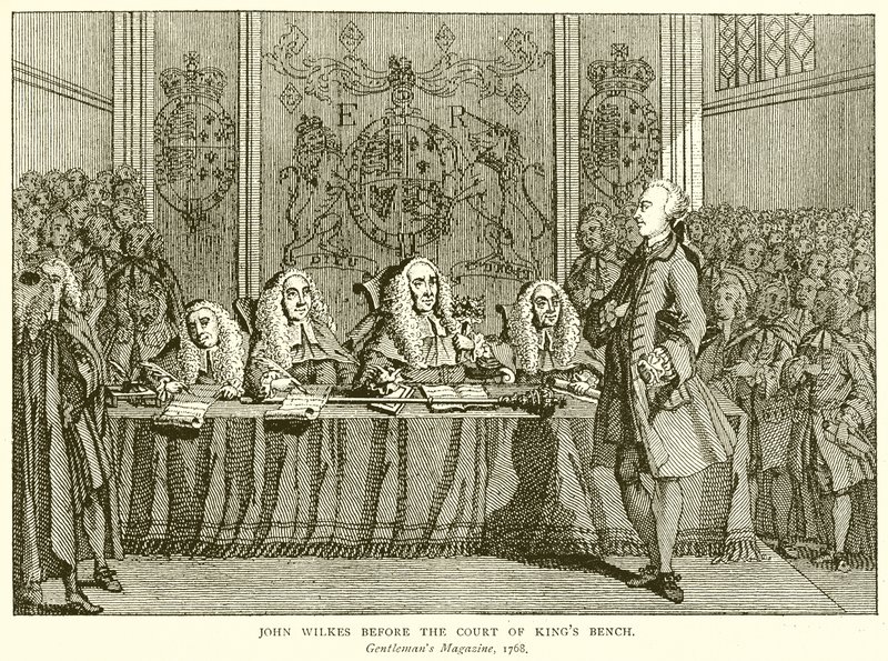 John Wilkes foran Court of Kings Bench av English School