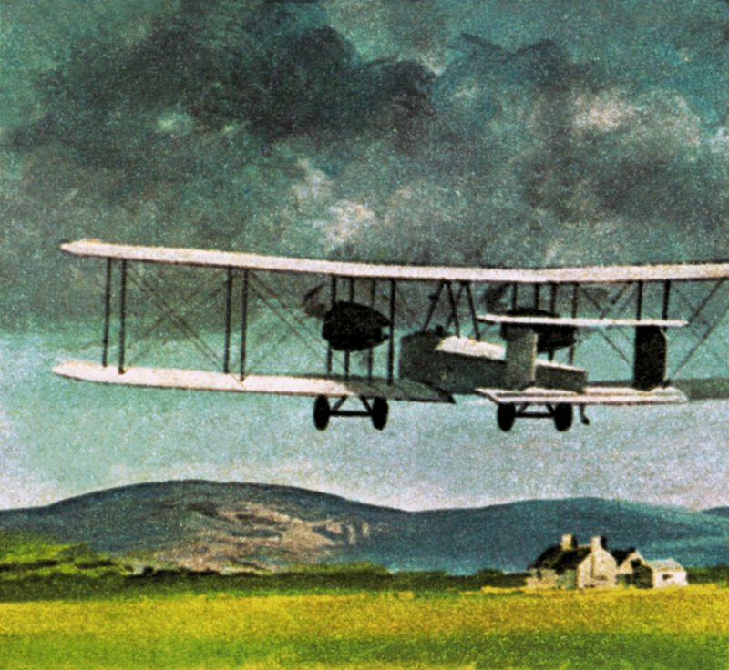John William Alcock og Arthur Whitten Brown som fløy over Atlanterhavet av English School