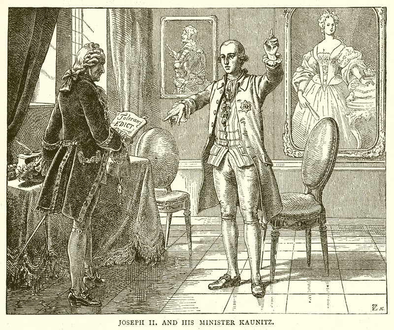 Joseph II og hans minister Kaunitz av English School
