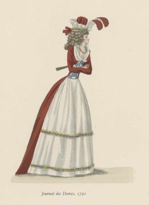 Dameblad, 1791 av English School