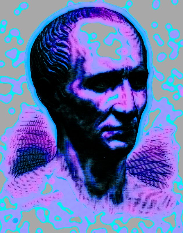 Julius Caesar, illustrasjon fra Cassells Illustrated Universal History av Edward Ollier, utgitt 1890 (digitalt forbedret bilde) av English School