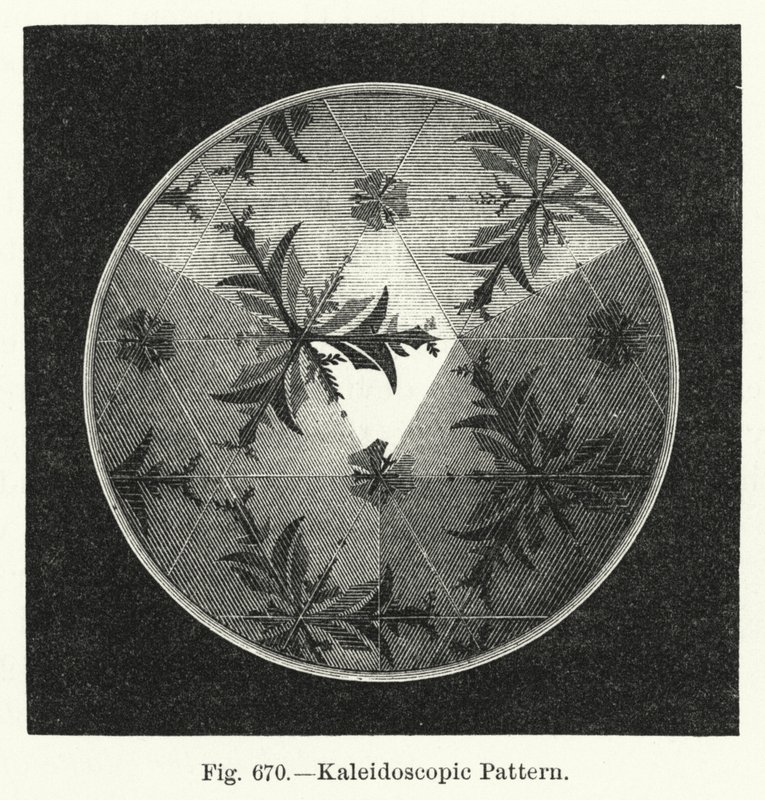 Kaleidoskopisk mønster (gravering) av English School