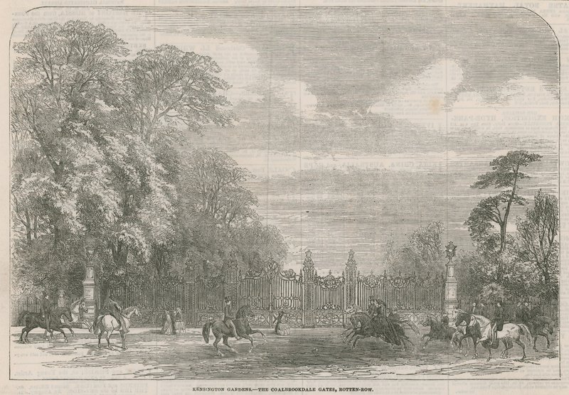 Kensington Gardens, Coalbrookdale Gates, Rotten Row, London av English School