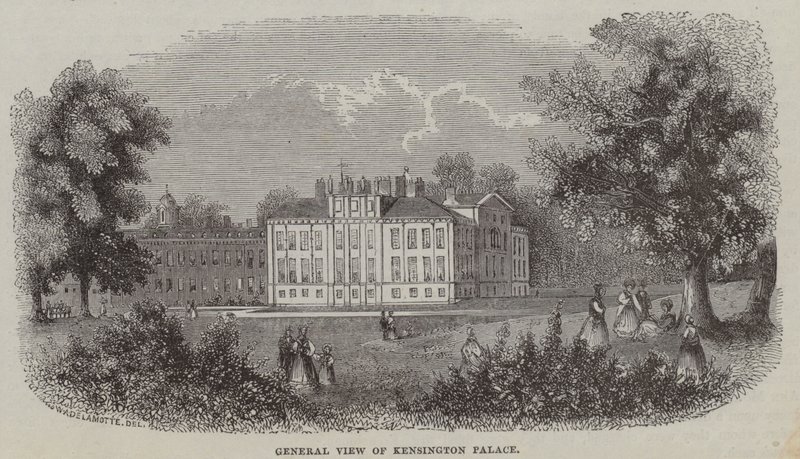 Kensington Palace, London (gravering) av English School