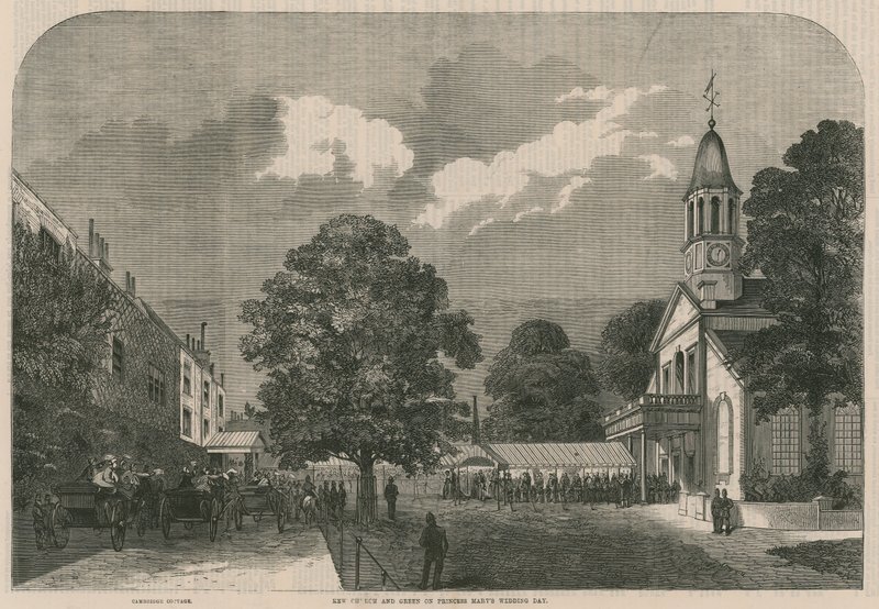 Kew Church og Green på prinsesse Marys bryllupsdag av English School