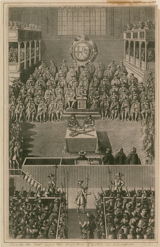 Kong Charles I for High Court of Justice i Whitehall, 1648 av English School