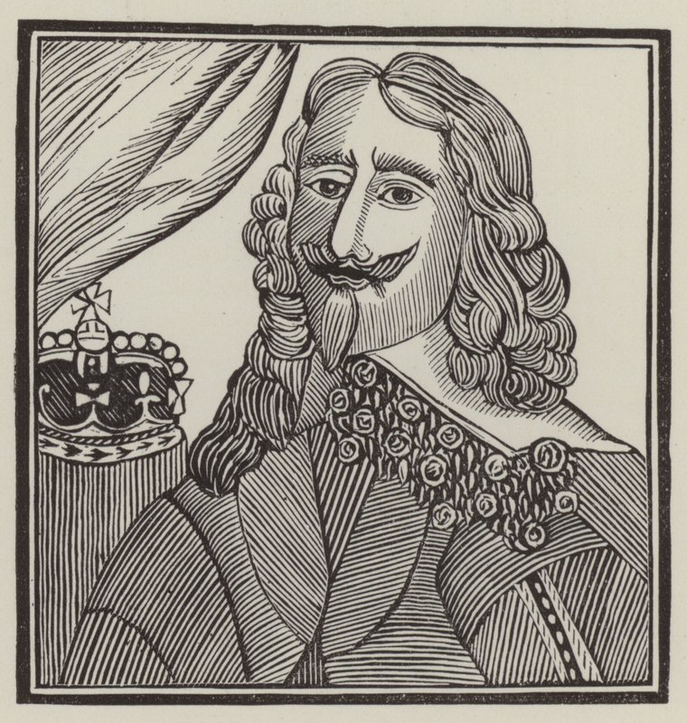 Kong Charles I, martyr (gravering) av English School