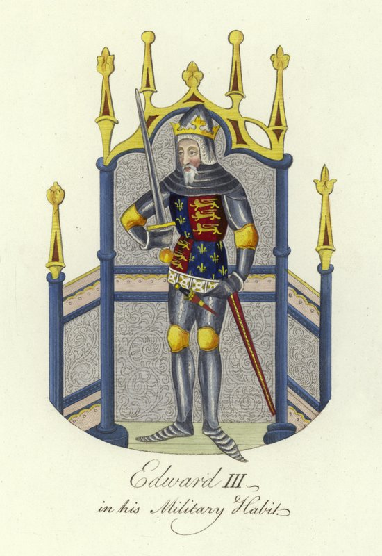 Kong Edward III av England i sin militære vane av English School