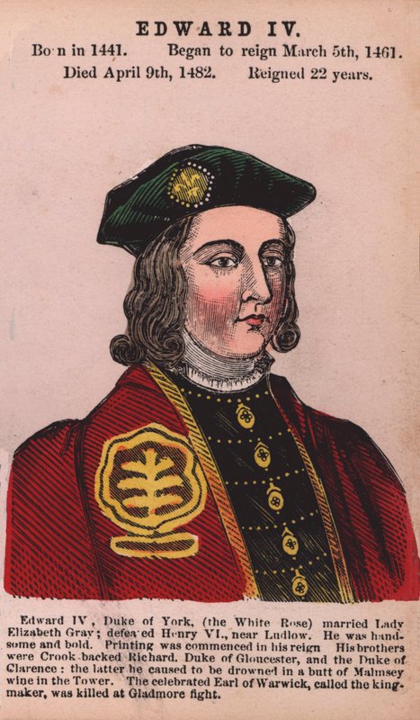 Kong Edward IV (farget gravering) av English School