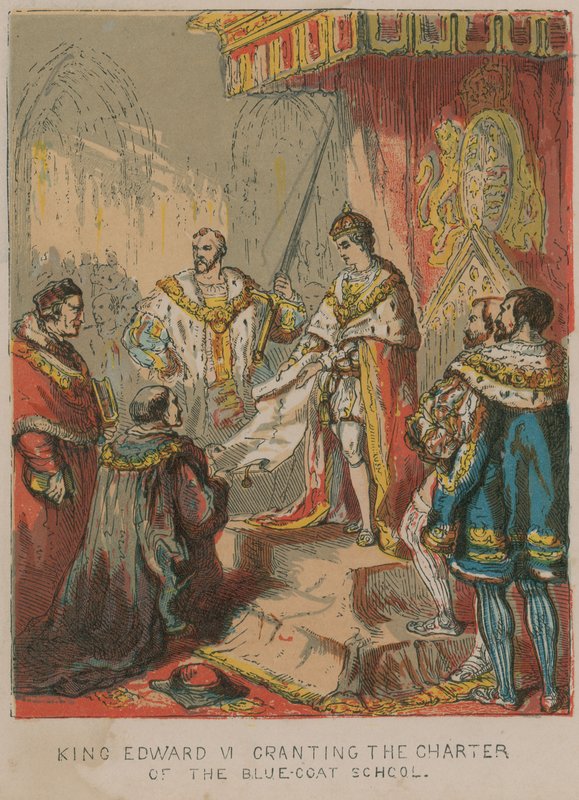 Kong Edward VI gir Charter of the Bluecoat School av English School