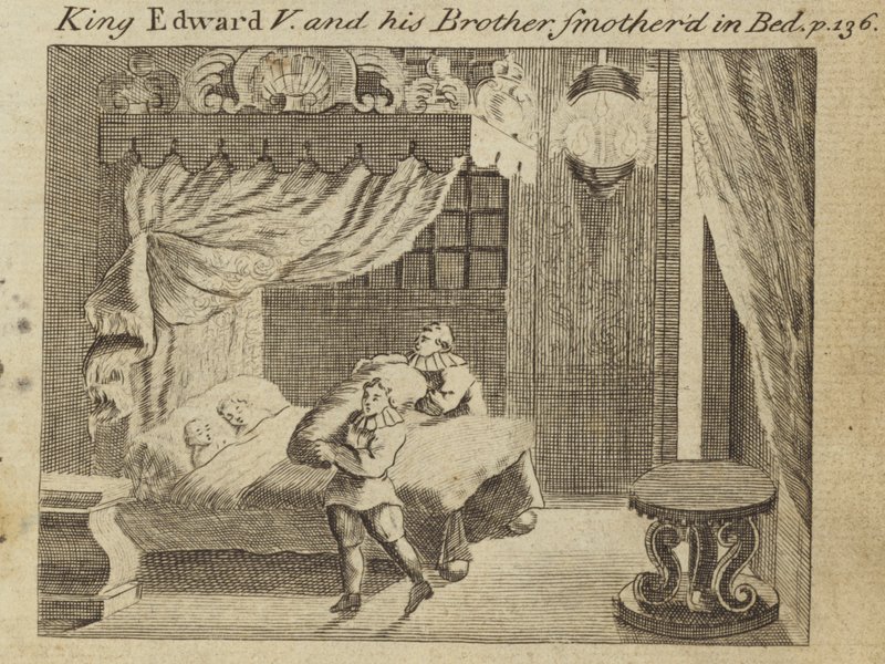 Kong Edward V og broren hans kvalt i sengen av English School