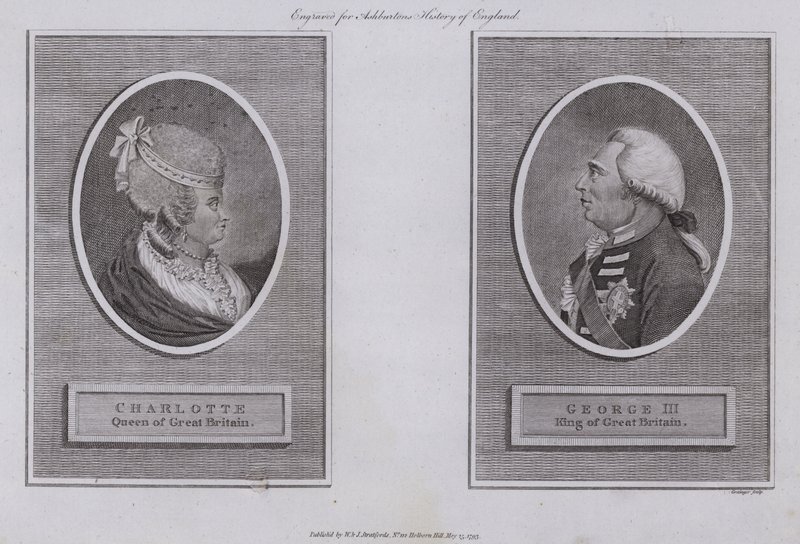 Kong George III og Dronning Charlotte av English School