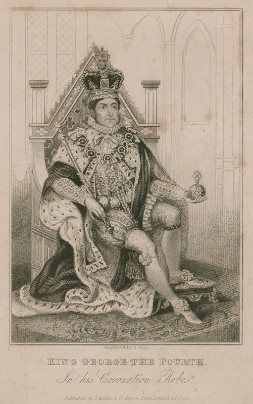 Kong George IV i sine kroningskapper av English School