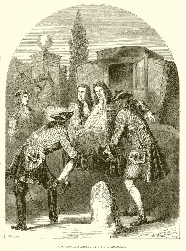 King George angrepet av en Fit Apoplexy av English School