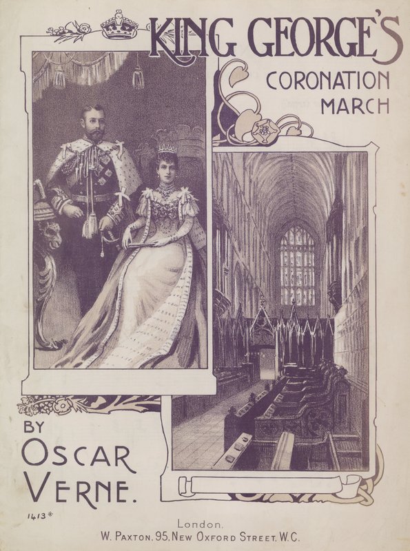 King Georges Coronation March av Oscar Verne av English School
