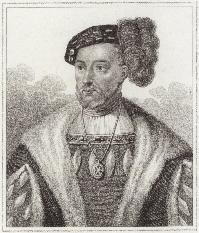 King James V (stippgravering) av English School