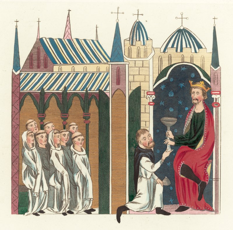 King John (farget gravering) av English School