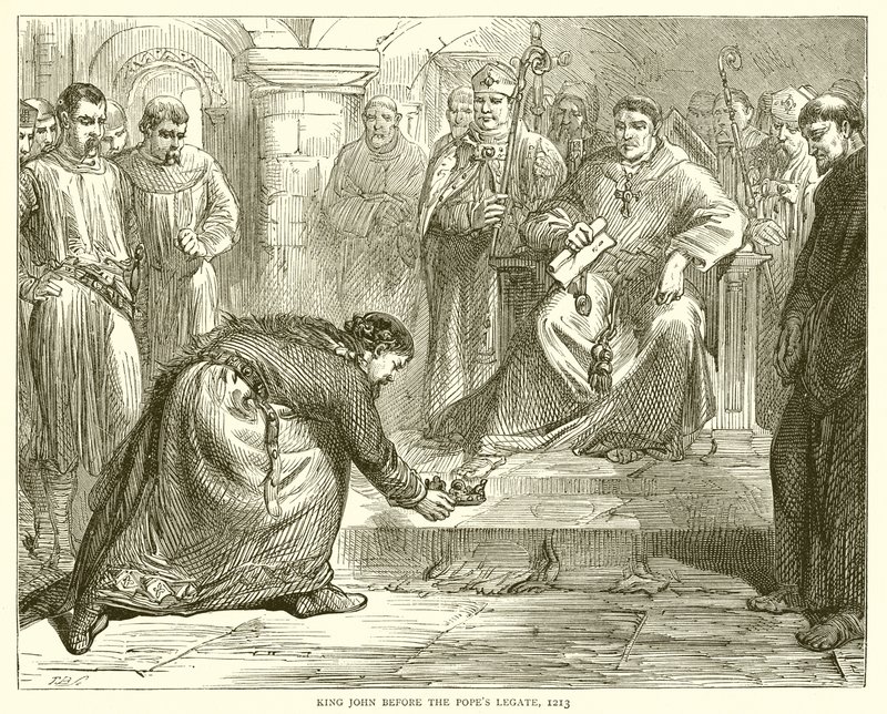 Kong John før pavens legat, 1213 av English School
