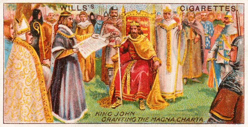 Kong John gir Magna Charta av English School