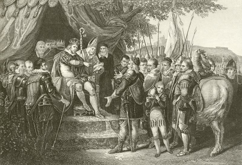 Kong John ratifiserer Magna Charta av English School